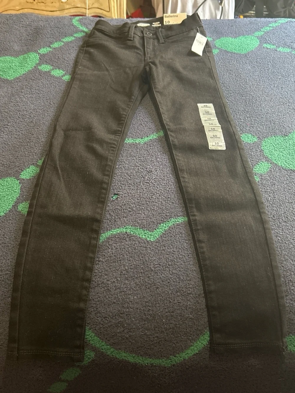 BLACK DENIM ROCKSTAR JEGGINGS(Sz 10)Old Navy•Built-in-Tough•High Rise•Brand New•